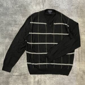 Plaid Docekers pullover mens sweater black